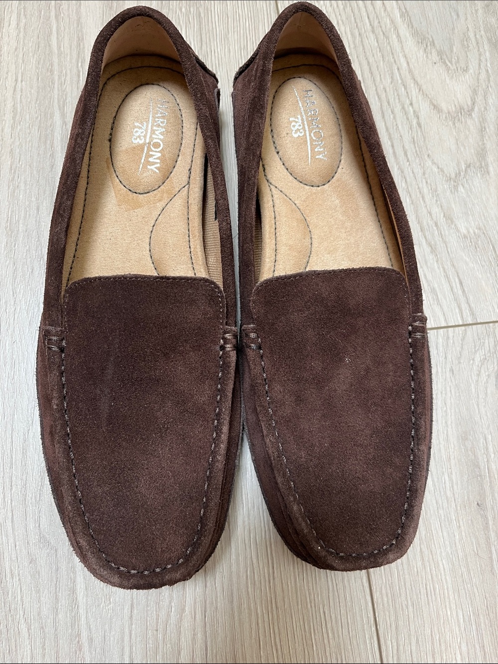 Men's Dark Brown Suede Slip-On Loafers HARMONY 783/ NEW! Size 8